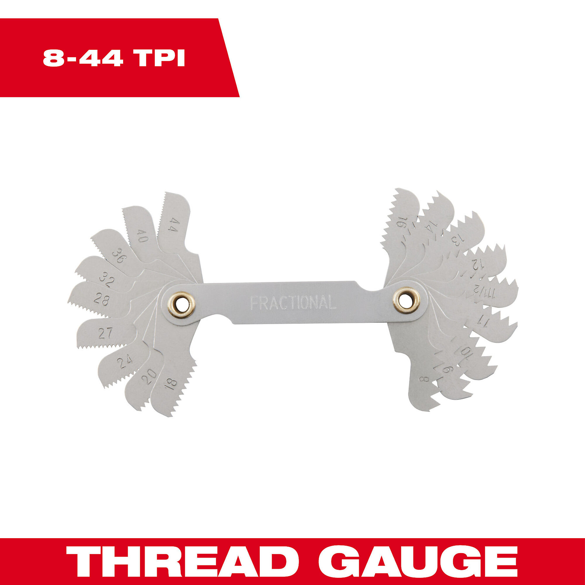 Milwaukee 8-44 TPI SAE Thread Gauge, Model# 49-57-5011